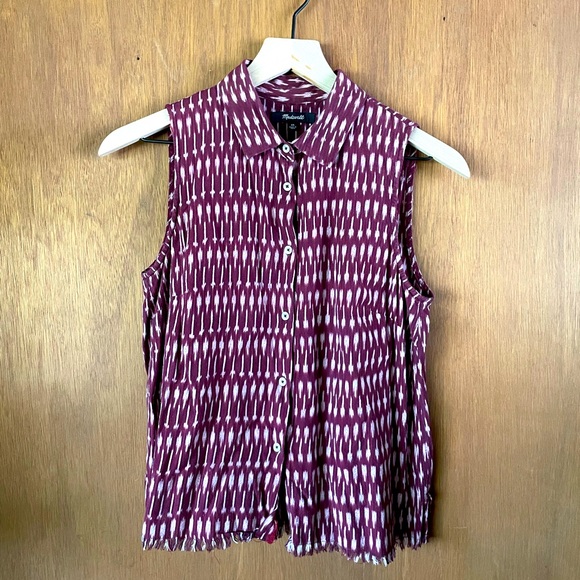 Madewell Ikat Button-Up Sleeveless Top - Picture 4 of 6